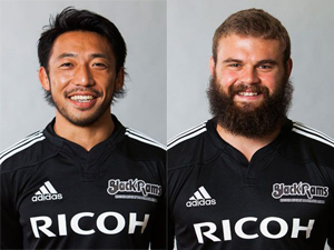 小松大祐キャプテン＆マイケル・ブロードハースト選手の写真