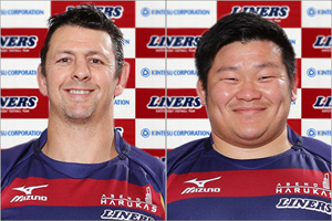 トンプソン・ルーク選手＆豊田大樹選手の写真